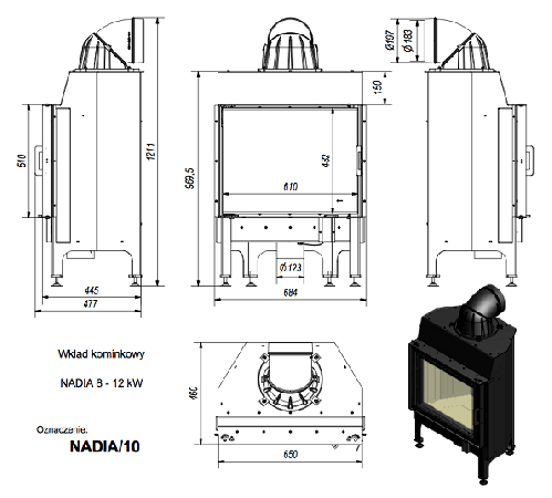 фото Каминная топка Nadia 10