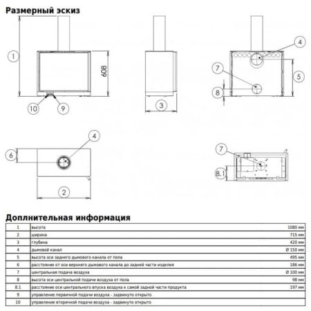 фото Печь-камин ABX Osaka 50