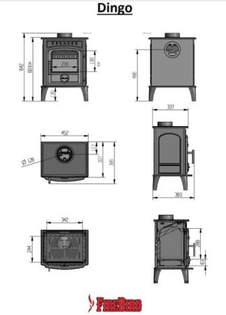 фото Печь-камин Dingo (Динго) 5 кВт