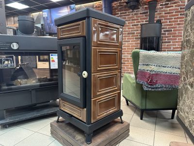  фото Печь-камин Astov Майолика карамель