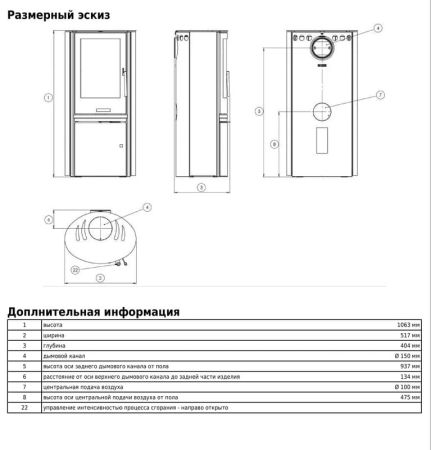 фото Панорамная печь-камин Reno черная сталь