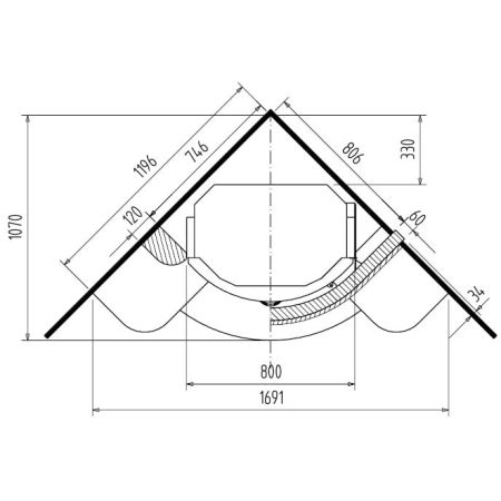 фото Каминная облицовка MINERVA Supra + топка EMERAUDE 1821