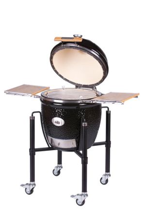 фото Гриль Monolith LeChef Pro-Series 2.0 Black с ножками и боковыми столиками