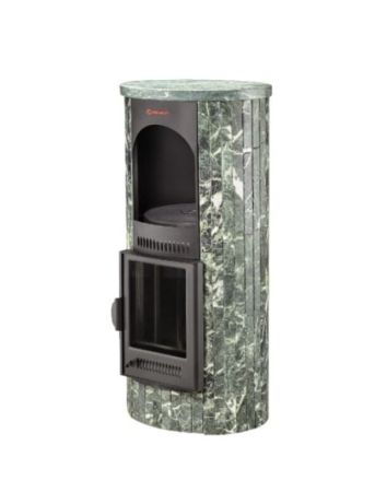 фото Печь отопительно-варочная Лада в облицовке из натурального камня