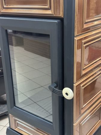 фото Печь-камин Astov Майолика карамель