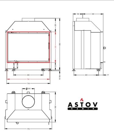 фото Каминная топка Астов ПС 700