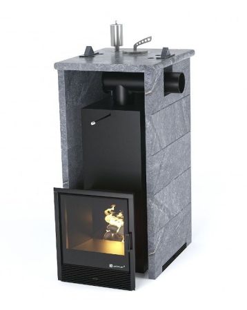 фото Печь для бани Easysteam Сочи в трехстороннем кожухе с закрытым верхом с боковым подключением
