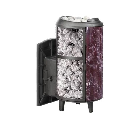 фото Печь банная Атмосфера L с комбинированной облицовкой Россо Леванто