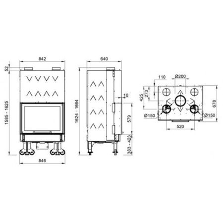 фото Каминная топка Monoblocco Ghisa 750 Ironker Piano