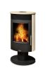 Поворотный печь-камин Tartu 5 черная/мокка крем ABX