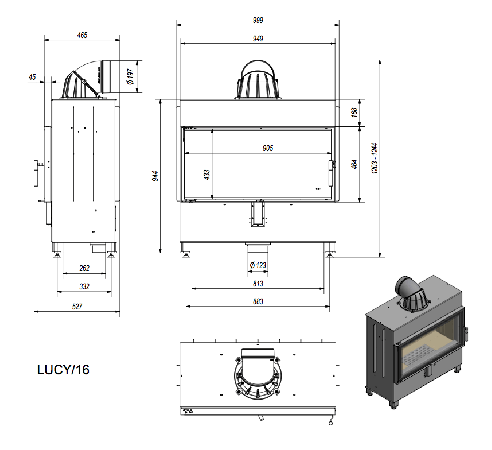 фото Каминная топка Lucy 16