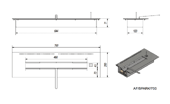 фото Биоконтейнер для камина Spark/700/1500 мл