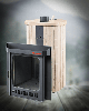 Банная печь с закрытой каменкой Оптима ПФ (окаменевшее дерево)