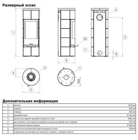 фото Изразцовая печь-камин KASTILIE аквамарин