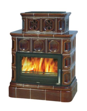 фото Керамический камин Karelie TV 10,5 kW, кафельный цоколь