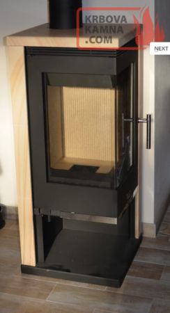 фото ABX Admiral угловая печь-камин облицованная натуральным камнем