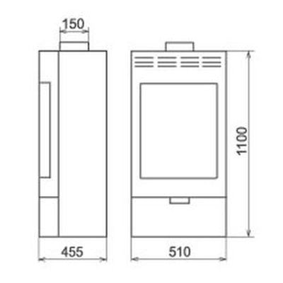 фото Печь-камин Thorma ANDORRA серая