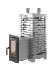 Печь для бани Астон 24 INOX (310) Long с дверцей из чугуна