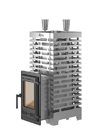 фото Печь для бани Астон 24 INOX (310) с дверцей из чугуна