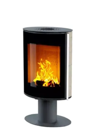 фото Печь-камин Астов Овал крема беж (опция Плюс)