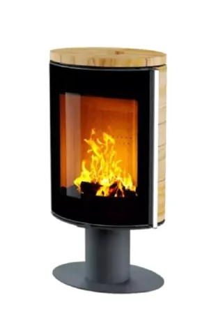 фото Печь-камин Астов Овал в песчанике (опция Плюс)