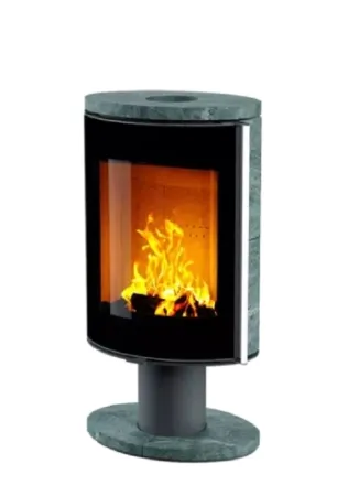 фото Печь-камин Астов Овал в талькомагнезите (опция Плюс)