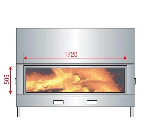 фото Широкая каминная топка Axis H1600 XXL