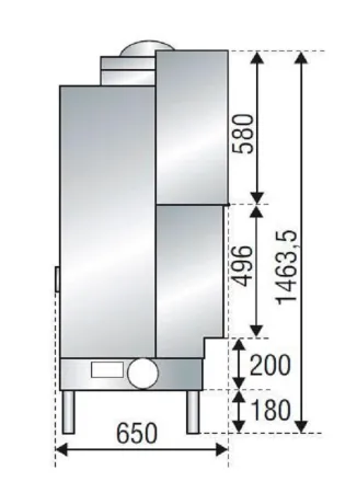 фото Широкая каминная топка Axis H1600 XXL