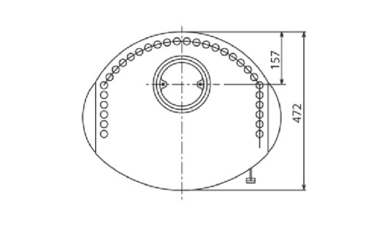 фото Печь-камин Polar 6 в облицовке гранит парадизо ABX