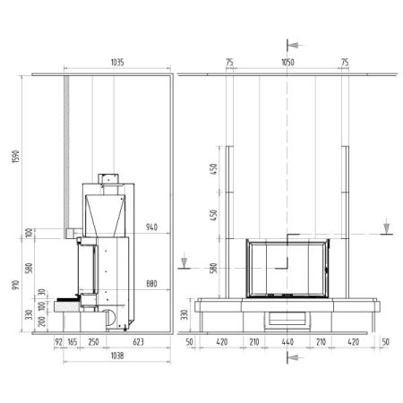 фото Каминная Supra облицовка Belval Pris 80