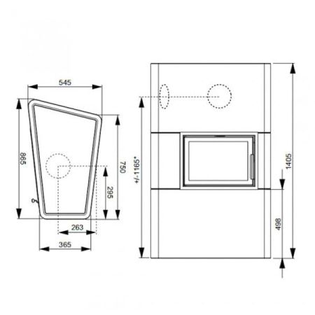 фото Каминокомплект Nordpeis Bilbao топка N 20F SLIM