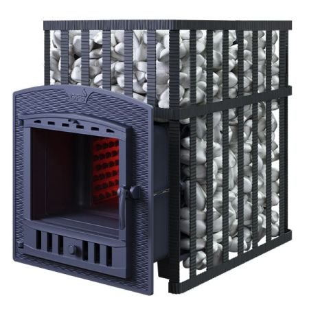 фото Чугунная банная печь Гефест ЗК 40 (П2) в сетке