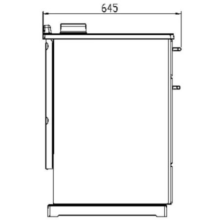 фото Отопительно-варочная печь с духовкой Plamen  CALOREX 60 N, коричневая