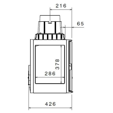 фото Каминная топка Liseo LCI 9 GFLR два боковых стекла