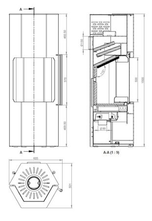 фото Печь-камин Ember Hot Hex