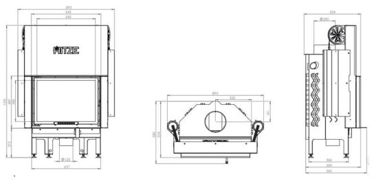 фото Каминная топка Hitze AL14GH D decor