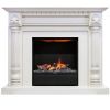 Белый электрокамин Edinburg с очагом Albany