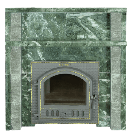 фото Портал для банной печи из змеевика