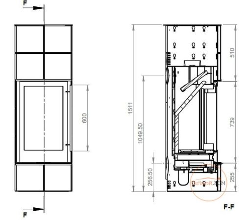 фото Вертикальная печь-камин Ember Оля 1 G black