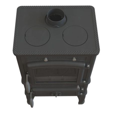 фото Чугунная печь с варочной поверхностью Дача