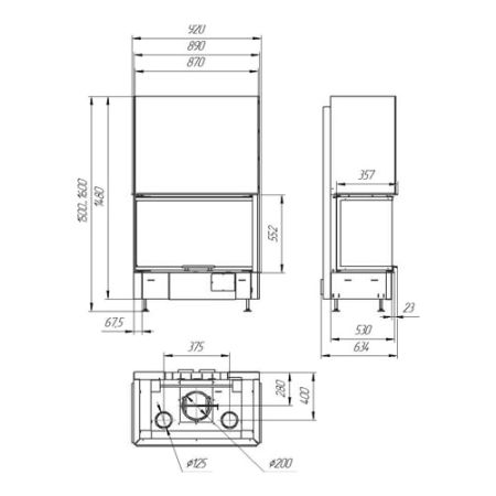 фото Каминная топка Дельта 800LB