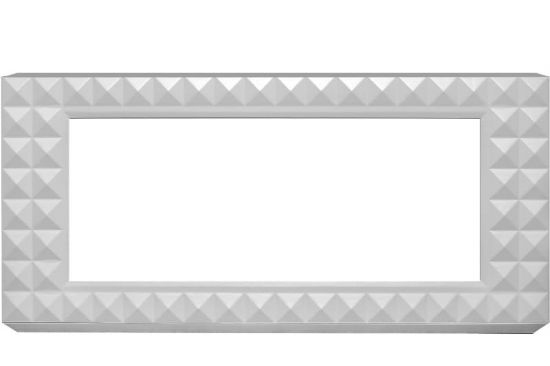 фото Белый фактурный портал для электрокамина Diamond (линейный)/Dimplex