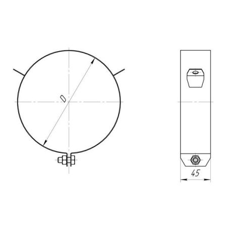 фото Хомут под растяжки "Дымок" D180 AISI 439