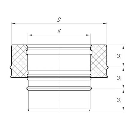 фото Переходник моно-термо Дымок D115/200мм, 439/439