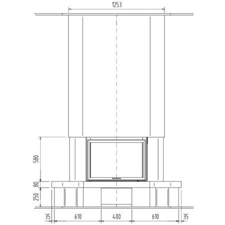 фото Каминная облицовка MINERVA Supra + топка EMERAUDE 1821