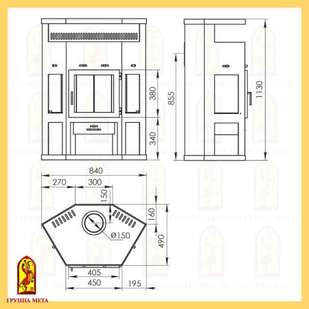 фото Печь-камин Енисей