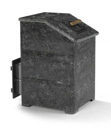 фото Печь для бани Эверест 24 (280) в облицовке Президент пироксенит