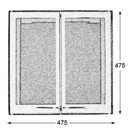 фото Дверца каминная 9115U (AITO) двухстворчатая