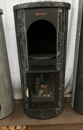 фото Печь отопительно-варочная Лада в облицовке из натурального камня