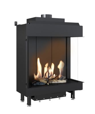  фото Газовая каминная топка Kratki PRO LEO/P/76/62